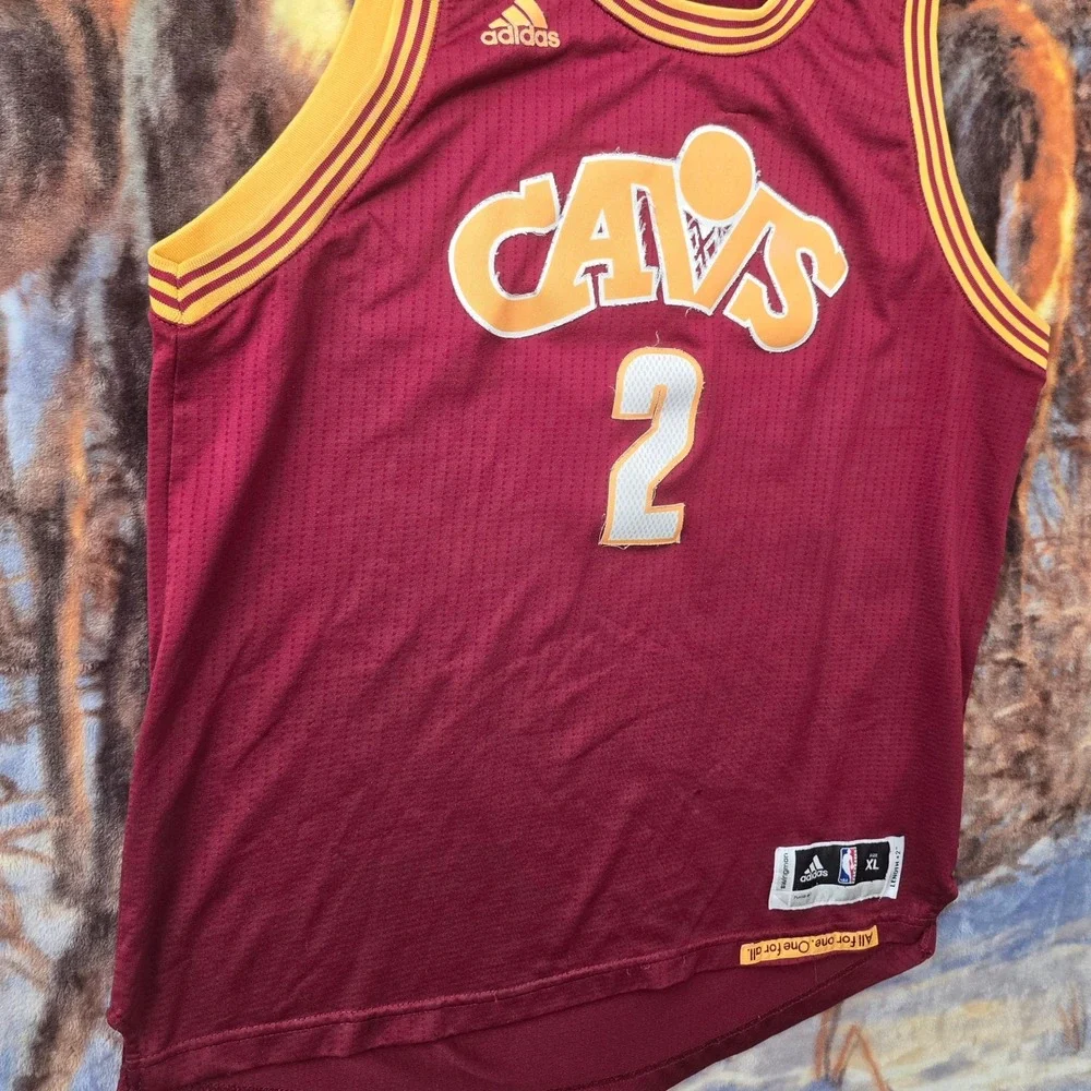 Cleveland Cavaliers Kyrie Irving 2015 Retro Adidas NBA Basketball Jersey Large+2